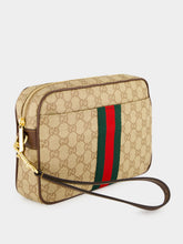 Gucci Sand and Brown GG Canvas Web Crossbody Bag