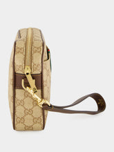 Gucci Sand and Brown GG Canvas Web Crossbody Bag