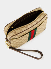 Gucci Sand and Brown GG Canvas Web Crossbody Bag