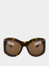 Gucci Brown Tortoiseshell Round Frame Sunglasses