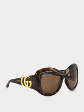 Gucci Brown Tortoiseshell Round Frame Sunglasses