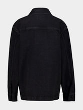 Saint Laurent Black Sand Cassandre Cotton Overshirt