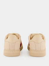 Gucci Beige Web Stripe Low-Top Fabric Sneakers