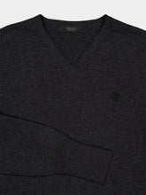 Gucci Dark Grey Cashmere V-Neck Pullover