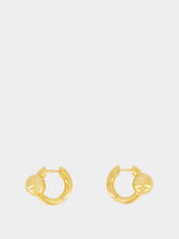 Balenciaga Gold Atom Hoop Brass Earrings
