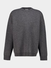 Balenciaga Anthracite Grey City Wool Crew-Neck Jumper