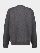 Balenciaga Anthracite Grey City Wool Crew-Neck Jumper