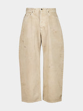 Balenciaga Beige Relaxed Fit Curved Cotton Jeans