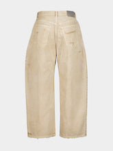 Balenciaga Beige Relaxed Fit Curved Cotton Jeans