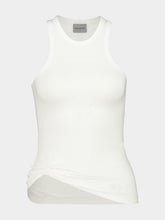 Balenciaga White Knotted Cotton Tank Top