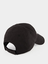 Balenciaga Black Logo Cotton Baseball Cap