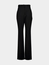Balenciaga Black High-Waist Slim Wool Trousers