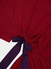 Balenciaga Red Draped Viscose Crepe Maxi Dress