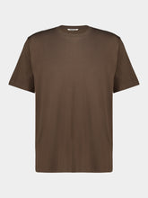Auralee Khaki Brown Luster Plaiting Cotton T-Shirt