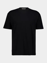 Auralee Black Seamless Crew Neck Cotton T-Shirt