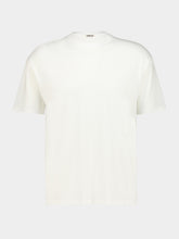 Auralee White Seamless Crew Neck Cotton T-Shirt