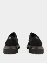 Dolce & Gabbana Black Split Calfskin Derby Shoes