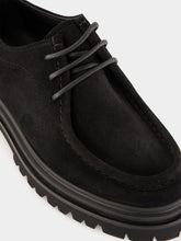 Dolce & Gabbana Black Split Calfskin Derby Shoes