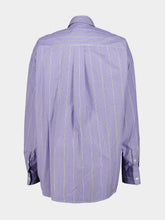Maison Mihara Yasuhiro Blue Striped Offset Front Shirt