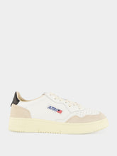 Autry White and Black Medalist Leather Sneakers