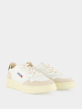 Autry White and Black Medalist Leather Sneakers
