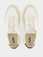 Autry White and Black Medalist Leather Sneakers