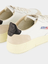 Autry White and Black Medalist Leather Sneakers
