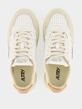 Autry White and Lion Medalist Leather Sneakers