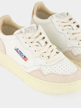 Autry White and Lion Medalist Leather Sneakers