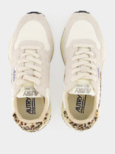 Autry White and Leopard Reelwind Low Sneakers