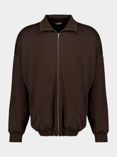 Auralee Dark Brown High-Gauge Cotton Zip Blouson