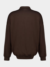 Auralee Dark Brown High-Gauge Cotton Zip Blouson