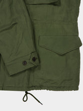 Auralee Olive Brushed Silk-Linen Padded Military Jacket