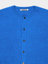 Auralee Royal Blue Alpaca Crew-Neck Cardigan