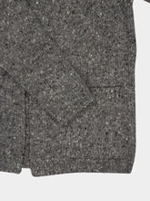 Auralee Top Charcoal Wool Open-Front Cardigan
