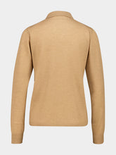 Auralee Light Brown Cashmere Buttoned Shirt Cardigan