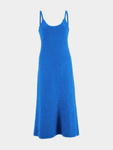 Auralee Royal Blue Alpaca Knit Midi Dress