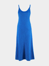 Auralee Royal Blue Alpaca Knit Midi Dress