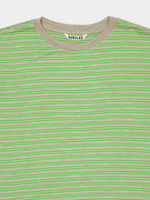 Auralee Green Striped Wool Long-Sleeve T-Shirt