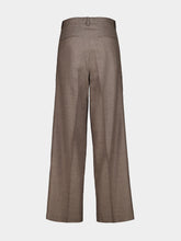 Auralee Top Brown Relaxed-Fit Wool Trousers