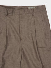Auralee Top Brown Relaxed-Fit Wool Trousers