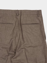 Auralee Top Brown Relaxed-Fit Wool Trousers