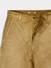 Auralee Faded Brown Cotton Wide-Leg Trousers