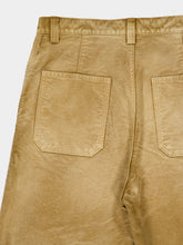 Auralee Faded Brown Cotton Wide-Leg Trousers