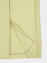 Auralee Lime Beige Wool Slit Midi Skirt
