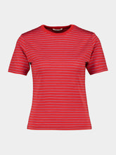 Auralee Red Striped Wool Short-Sleeve T-Shirt