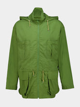 Auralee Dusty Green Cotton Hooded Blouson