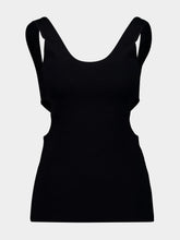 Auralee Black Double Faced Silk Cotton Tank