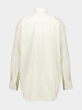 Auralee Ivory Stripe Super Fine Wool Shirt