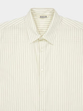 Auralee Ivory Stripe Super Fine Wool Shirt